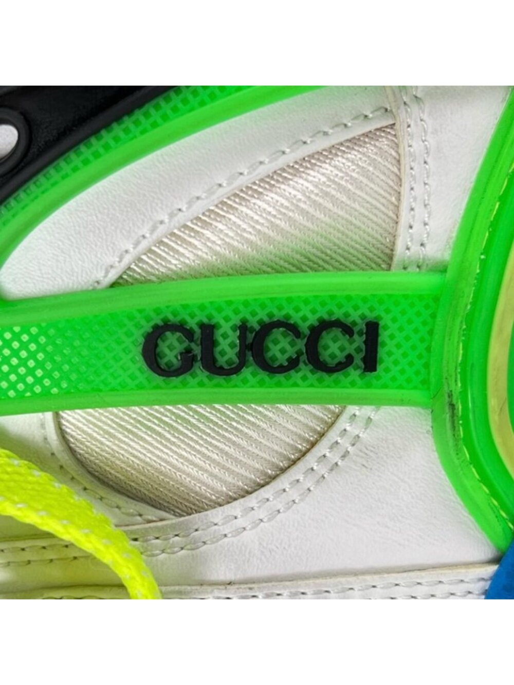 Gucci Basket Vintage Wash Leather High Cut Sneakers Multicolor - Picture 10 of 15